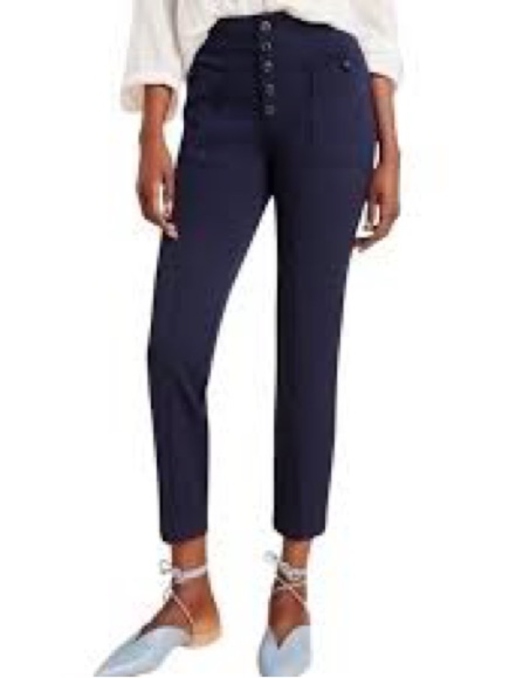 Anthropologie High Rise Tapered Leg Ankle Pants 6